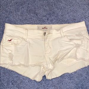 Hollister White Jean Shorts